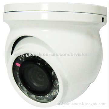 Ceiling Dome Rearview Camera for Bus Project 1/3-inch CCD, 120&deg Angle, White Aluminum Housing